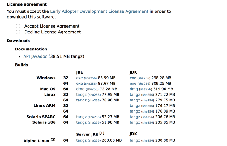 OpenJDK9 Early Access Download