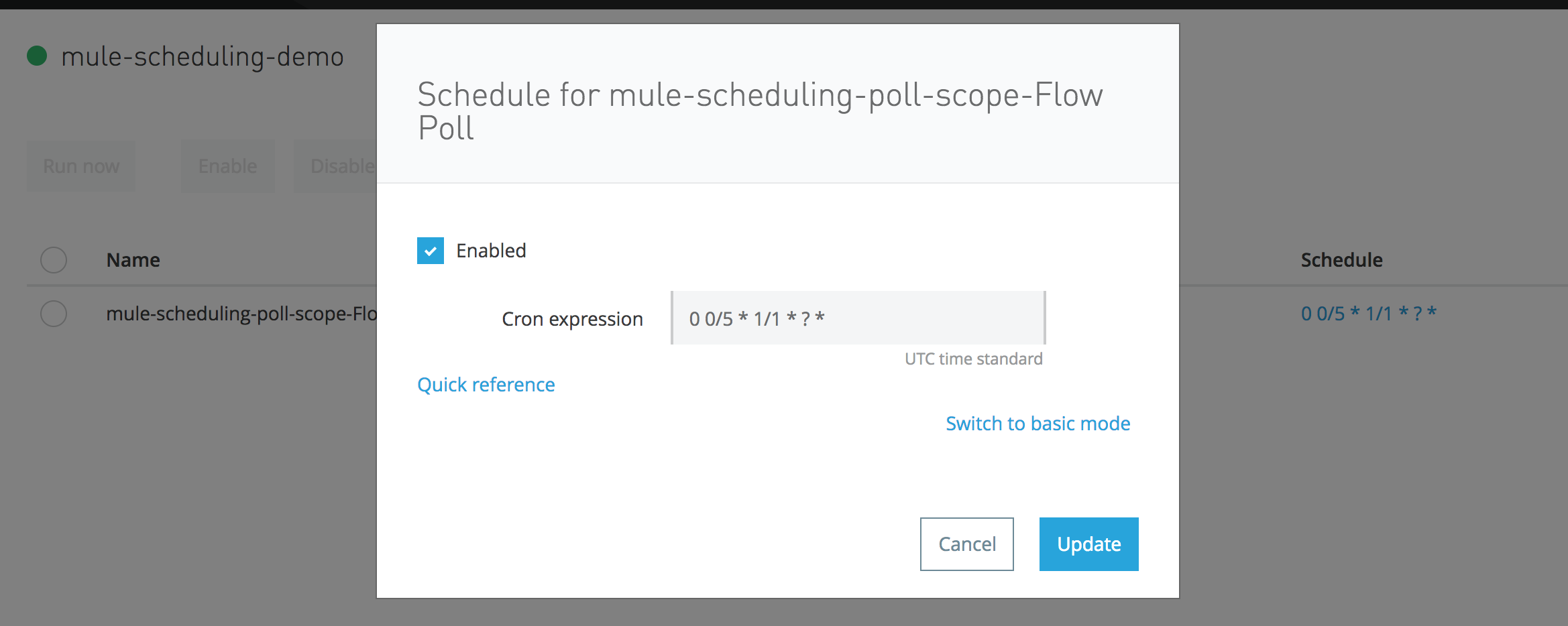 Modify CRON Expression